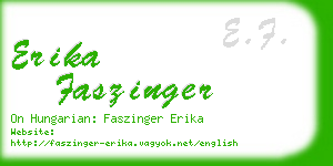 erika faszinger business card